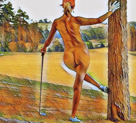 Rêver de femmes sexy nues sur le terrain de golf