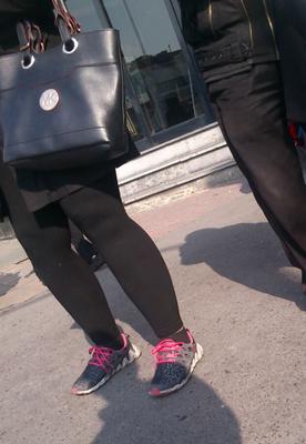 Candid Persian (Iranian) woman in Street with Smelly Socks