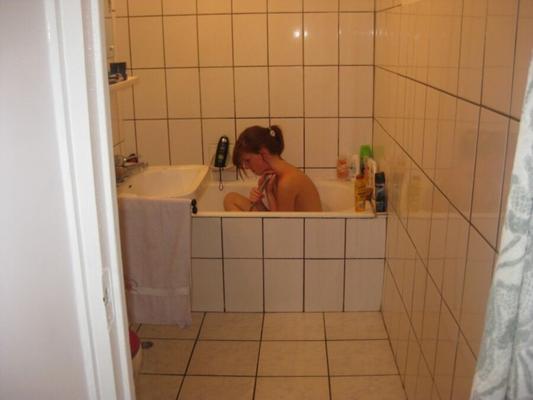 German teen in bath