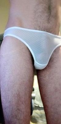 WHITE THONG