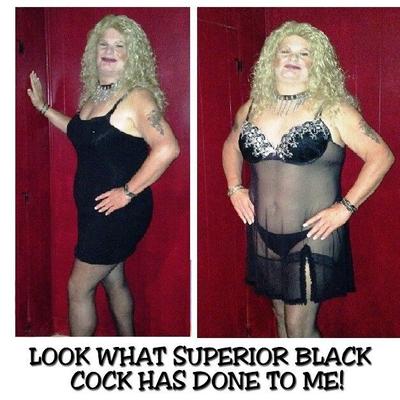 White sissy faggot for Superior Black Men Captions