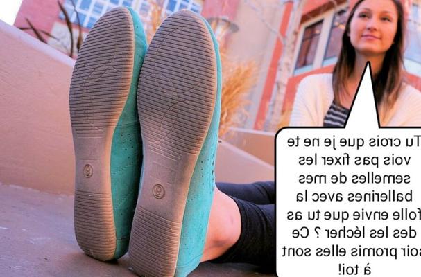 French caption (francais) lecheur de ballerines sales