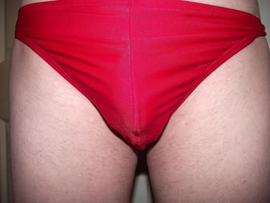 red speedo thong