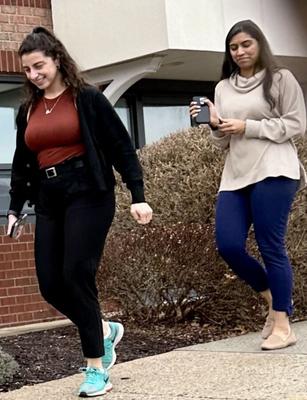 Sidewalk Sighting - Desi Girls Walking on Lunch Break