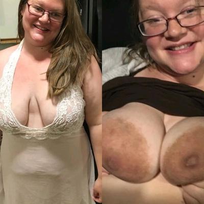 Huge tits on bbw milf Sarah exposed