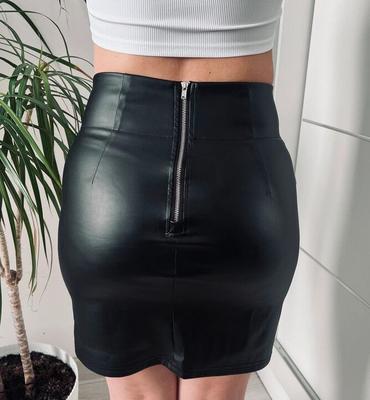 Ladies in leather skirts are so hot