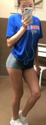 Asian Snapchat Teen at the Gym