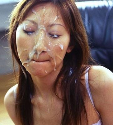 Asian Facials & Bukkake: Oriental Whores Get Coated In Sperm