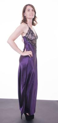 FoxyGirl - Vestido de seda morado