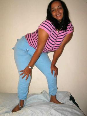 Hirma Hot Hairy BBW Latina Brunette in Blue Jeans