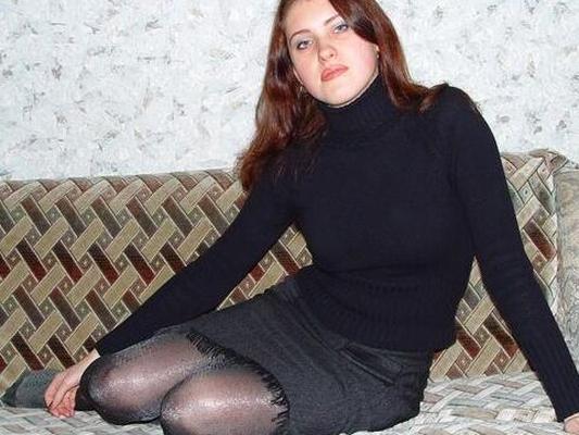 russian girl in gray pantyhose