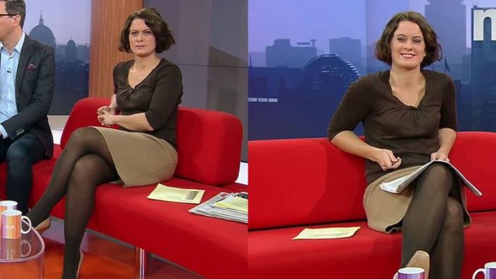 Badgers Babes: Fernsehmoderatorin in Nylons