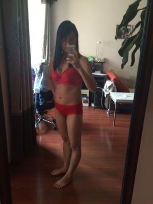 (non nude) chinese gf in bra and crocs