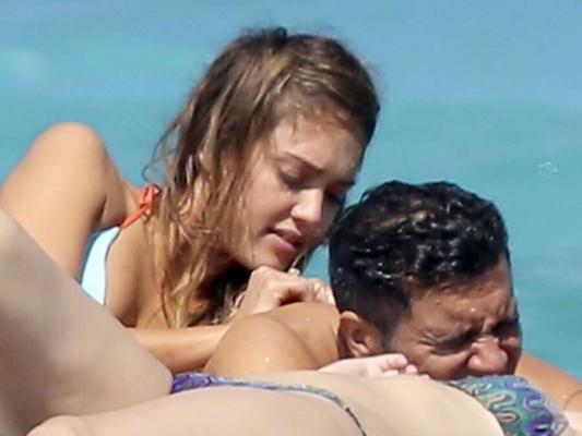 Jessica Alba - Bikini Candids in St. Barts