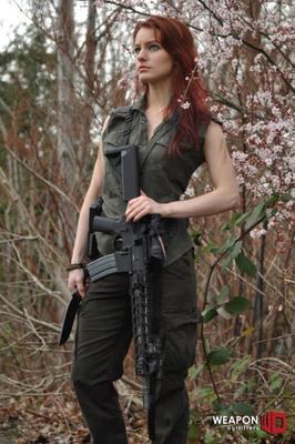 redhead girls with guns