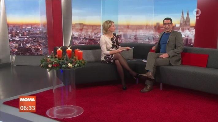 Susan Link German TV Host in Black Pantyhose