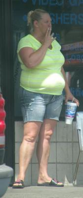 DAMN Hot older blond, BIG belly overhang muffin top.LOVE IT