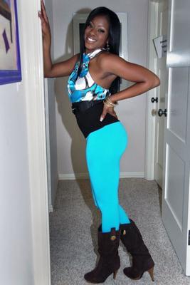 Teamuku  Pretty Black Girl Baby Blue Slacks