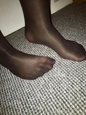 Pantyhose feet fetish and bodysuit