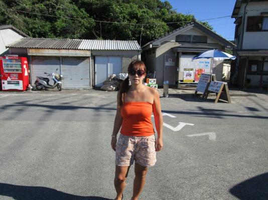 Japanische Frau Miss K .. Sex vor dem Strand