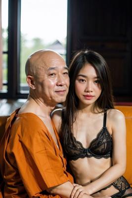 Fon enjoy to have sex with old bald guy