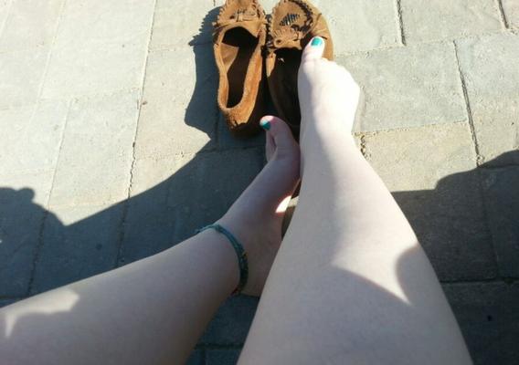 mis pies en el parque