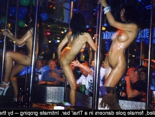 Female Thai pole dancers