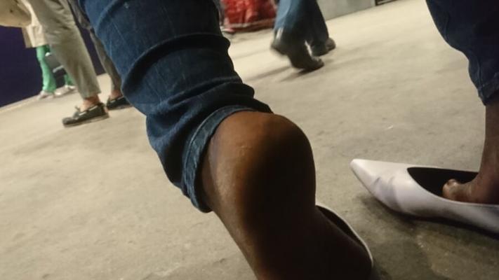 Candid Ebony Feet