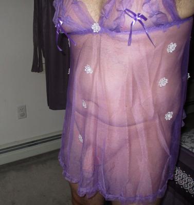 Nuisette transparente Sissy violette