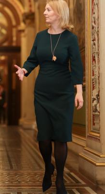 Liz Truss - British Politician in Pantyhose and HUT