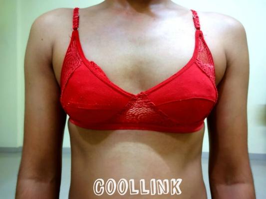 Soutien-gorge en coton rouge