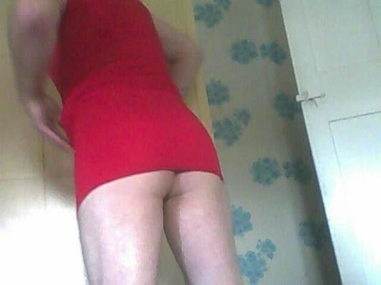 sisters red dress and blue thong