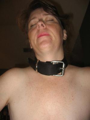 slave kerry exposed while naked, shaved, and collared