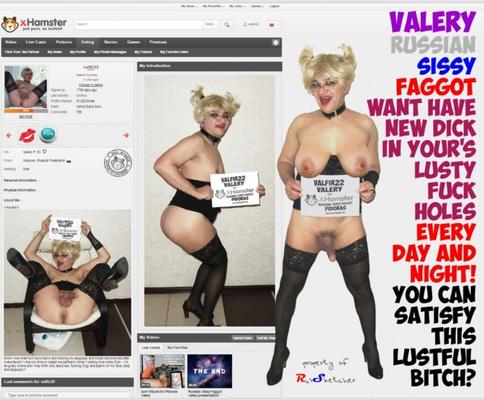 SissyFag Valery russa expõe para XHamster