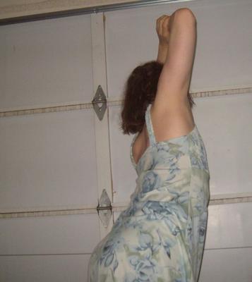 Me dancing in a cute floral dress.