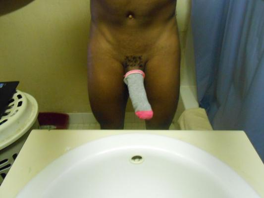 Big Black Cock In A Sock