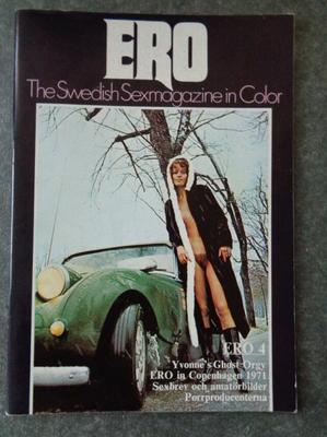 Шведский секс-журнал ERO в цветном винтажном магазине на продажу