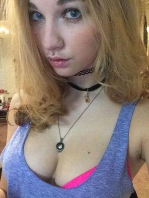 beautiful pierced blonde with big tits