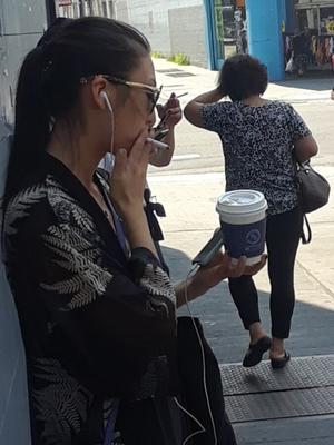 Asians Smoking Candid