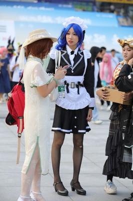 Asian cosplay and tights #