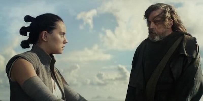 Rey looks scared. She should be. What will Luke do to her?