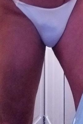 Happy Humpday Cock in Lace Panty Posing