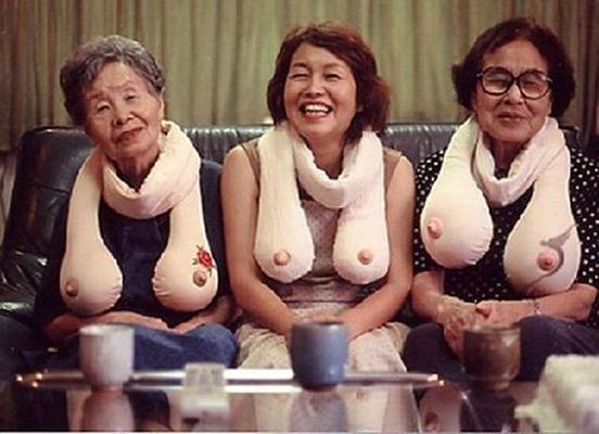 Old Asian Women with baggie Breast