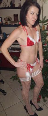 christmas day lingerie french milf