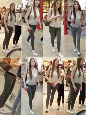 German Candid Teen Girls shopping