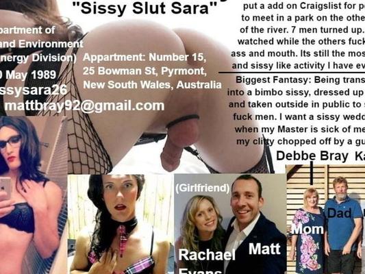 Exposez-moi - Sissy Slut Sara. 