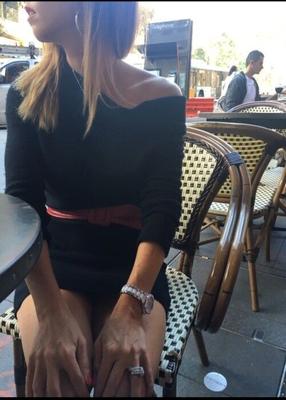 Horny french girl teases in a coffee