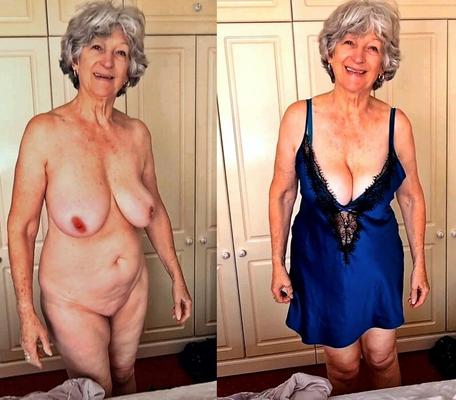 Sexy Granny Liz - Más fotos vestidas y desnudas