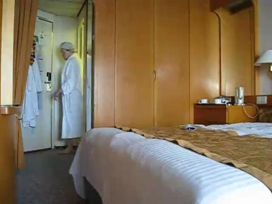 Hotel Bedroom Camera - Old Lady Caught On Film