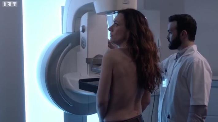 French actress having a mammogram